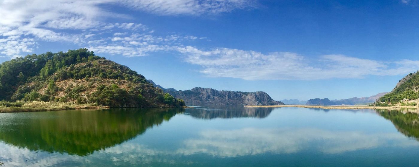 Köyceğiz Lake near Dalyan — crystal clear waters and mountain reflections
