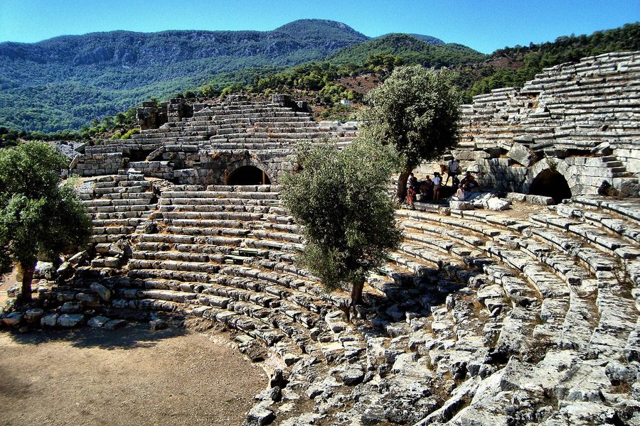 Kaunos ancient city ruins Dalyan